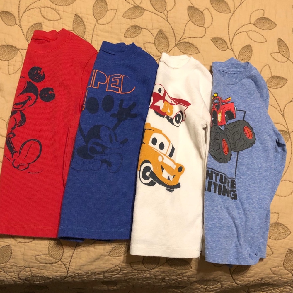 4 Disney long sleeve shirts